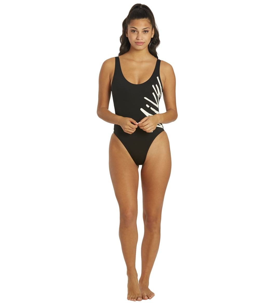 Nike Women's Multi Logo U Back One Piece Swimsuit