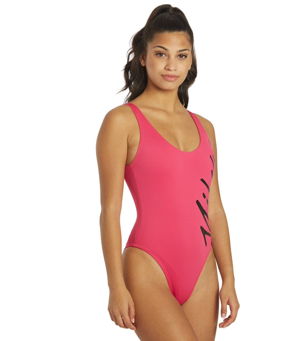 Nike Women's Multi Logo U Back One Piece Swimsuit