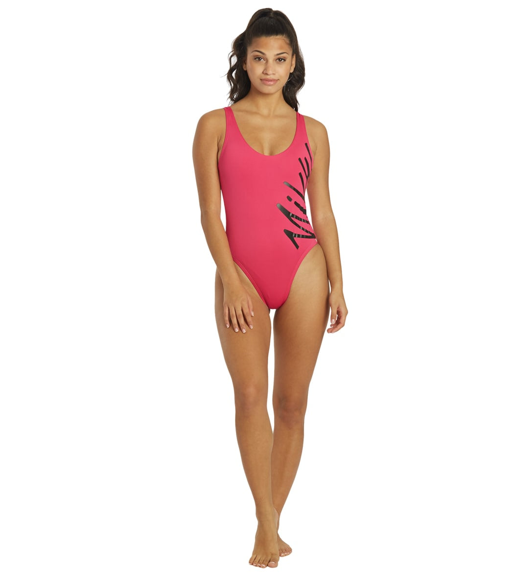 Nike Women's Multi Logo U Back One Piece Swimsuit