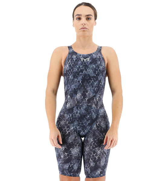 TYR Women's Avictor 2 Supernova Open Back Comfort Straps Flex Hip Tech Suit Swimsuit