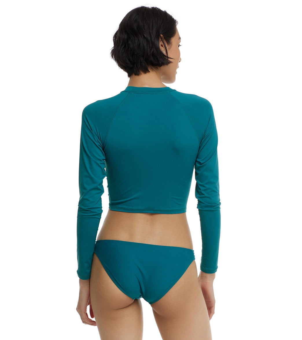 Body Glove Women's Smoothie Let It Be Long Sleeve Crop Rash Guard
