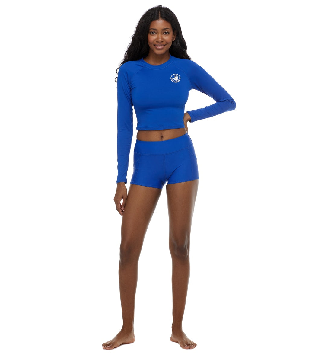 Body Glove Women's Smoothie Let It Be Long Sleeve Crop Rash Guard