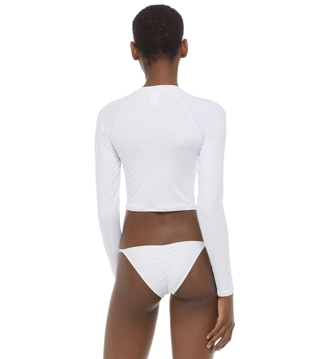 Body Glove Women's Smoothie Let It Be Long Sleeve Crop Rash Guard