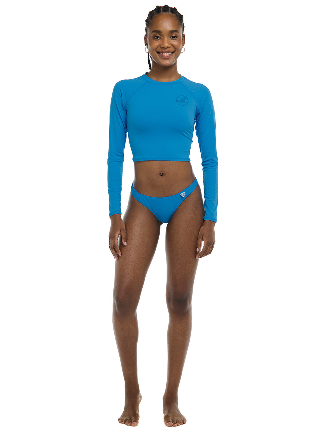 Body Glove Women's Smoothie Let It Be Long Sleeve Crop Rash Guard