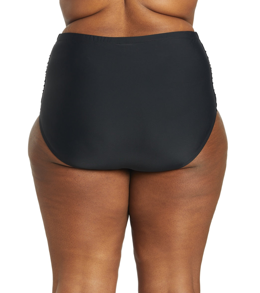 ClubSwim Plus Size Tummy Control Solid High Waist Swim Brief Bottom