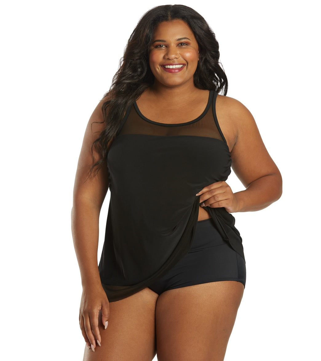 Miraclesuit Plus Women's Plus Size Illusionists Mirage Tankini Top