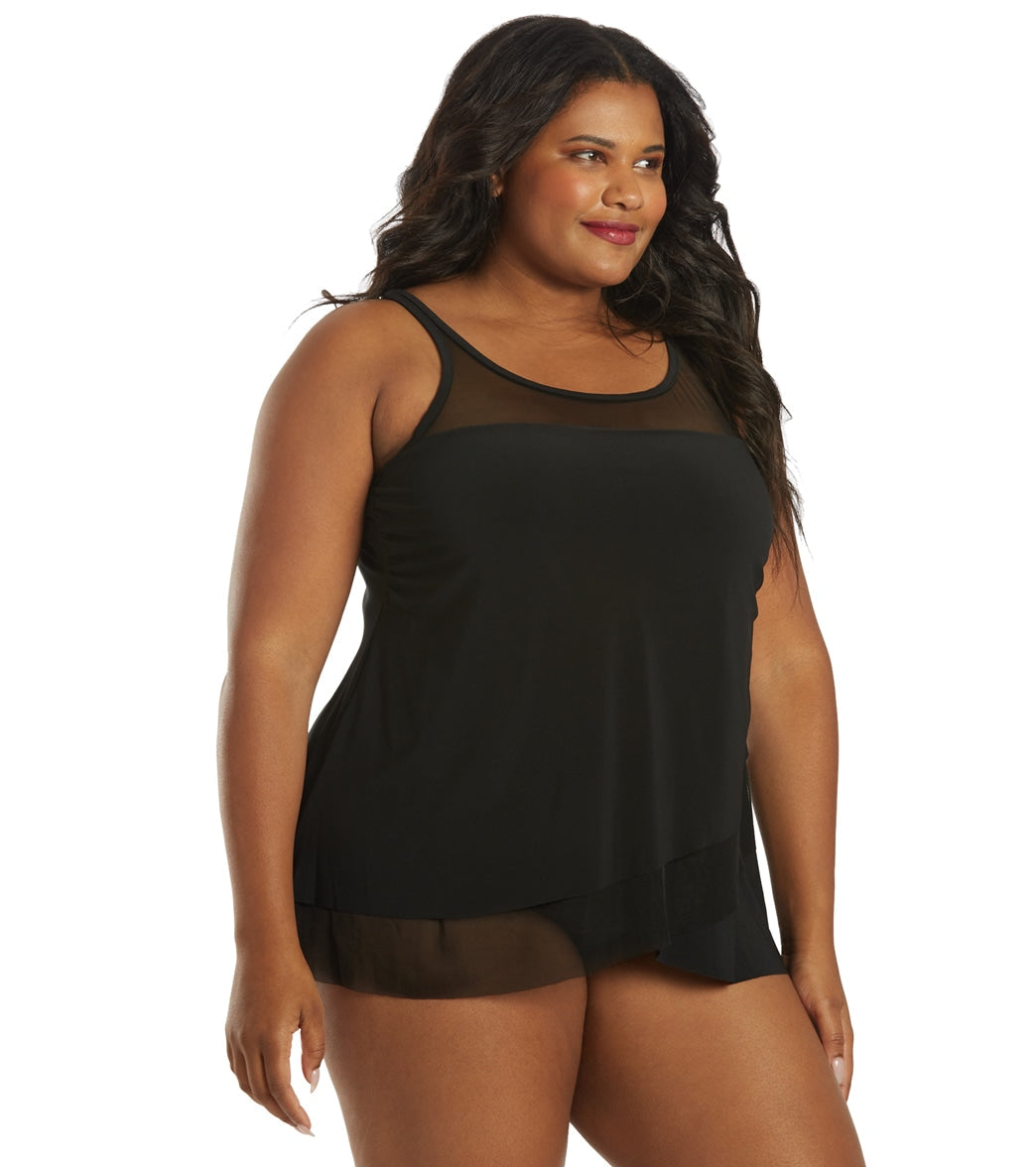 Miraclesuit Plus Women's Plus Size Illusionists Mirage Tankini Top
