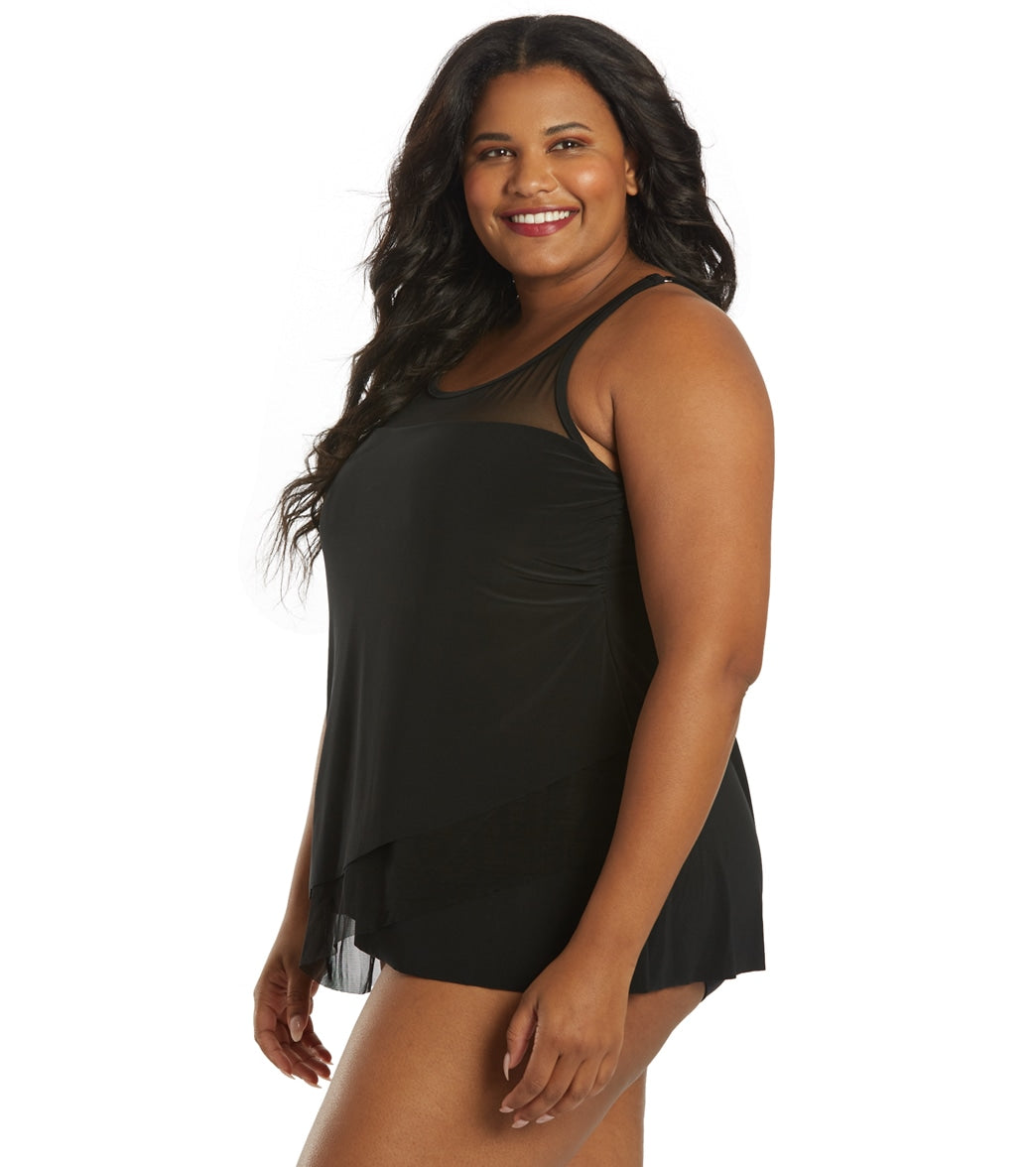 Miraclesuit Plus Women's Plus Size Illusionists Mirage Tankini Top