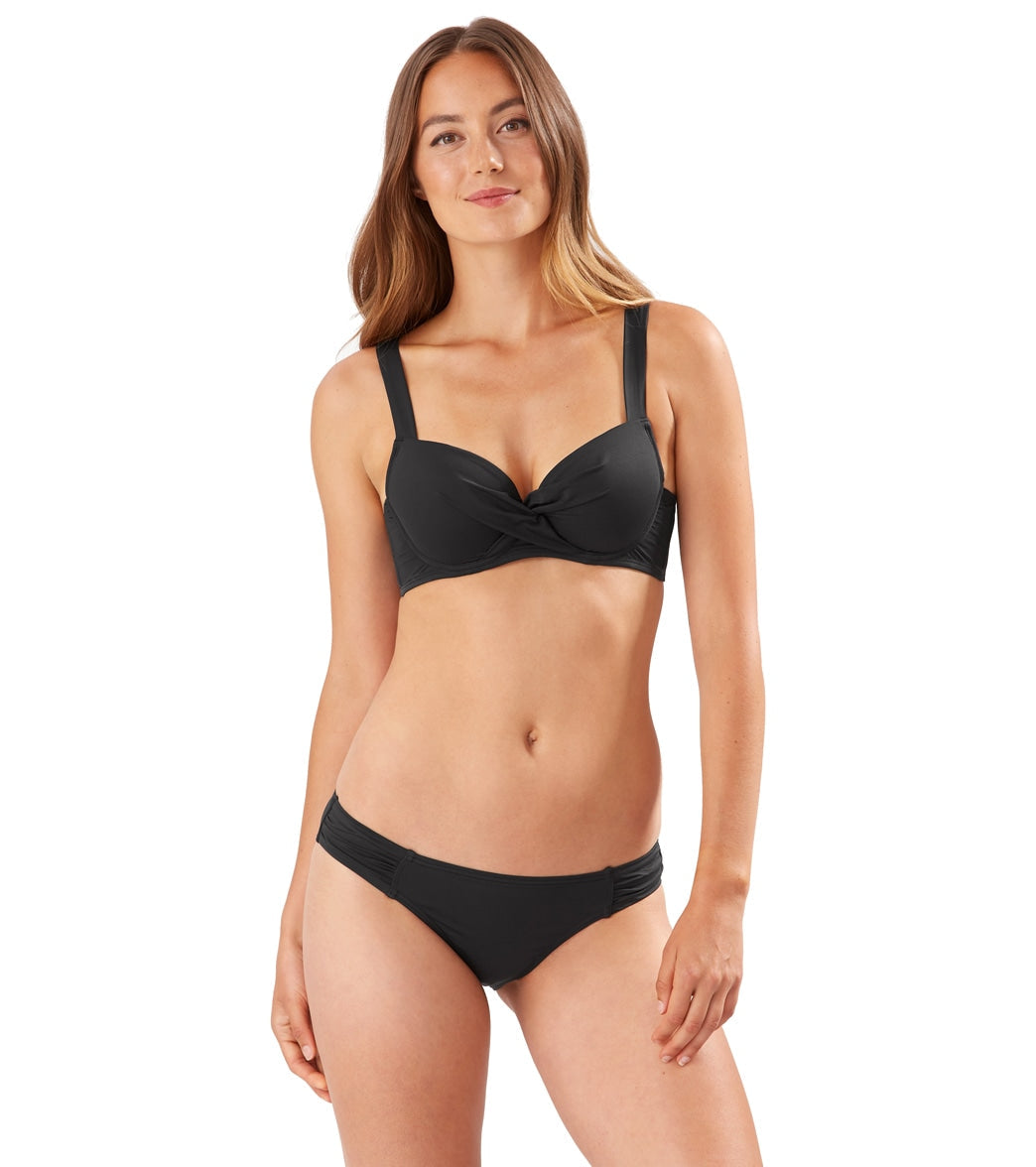 Tommy Bahama Women's Pearl Solids Wrap Front Cross Back Bikini Top (B/C/D/DD Cup)