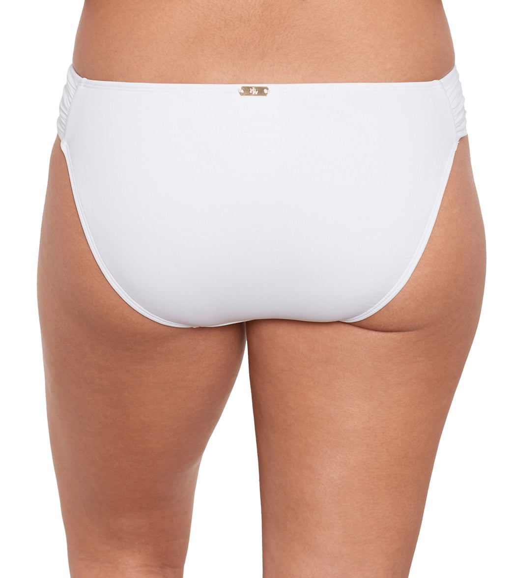 Lauren Ralph Lauren Women's Beach Club Solids Side Tab Hipster Bikini Bottom