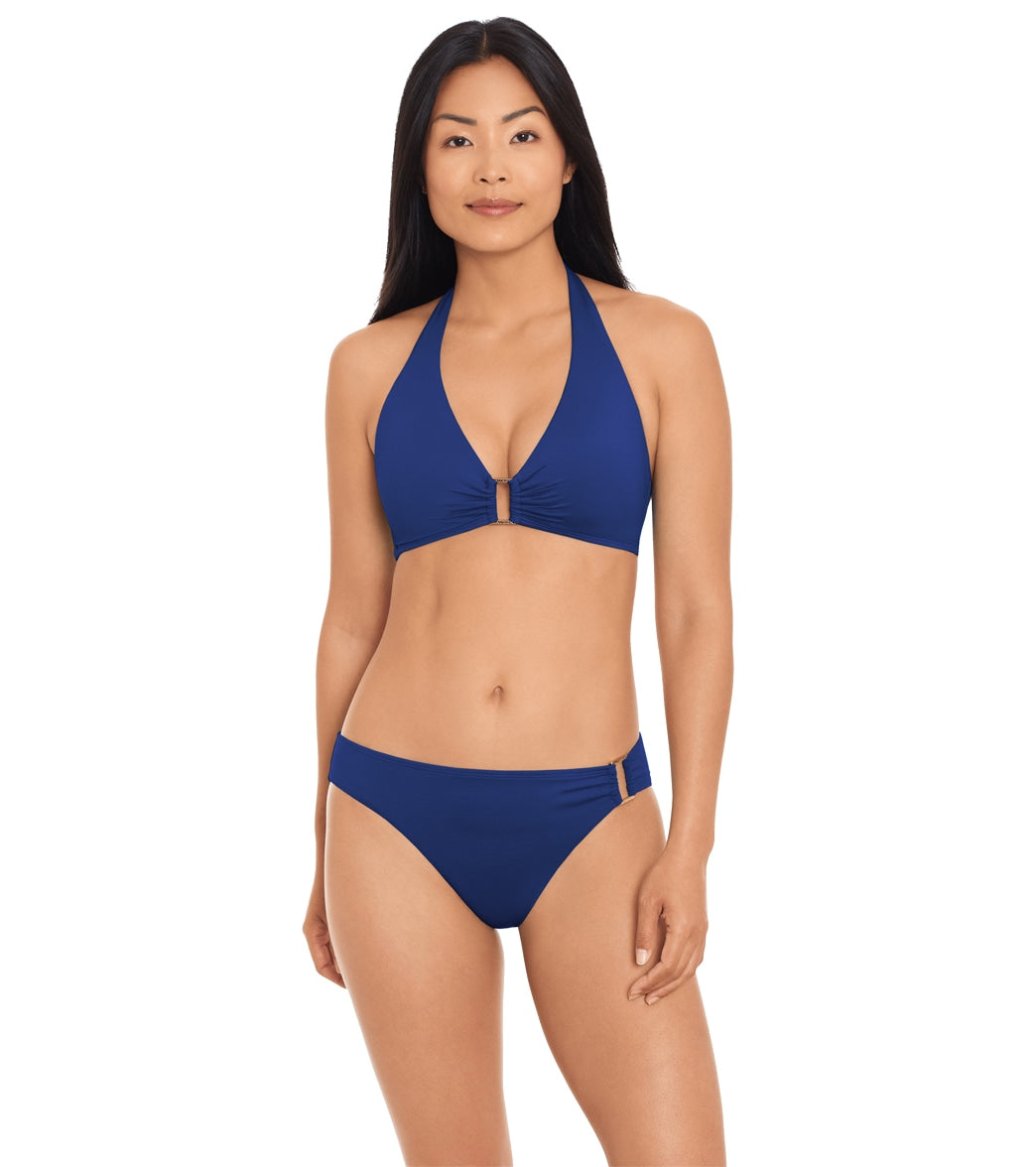 Lauren Ralph Lauren Women's Beach Club Solids Ring Hipster Bikini Bottom