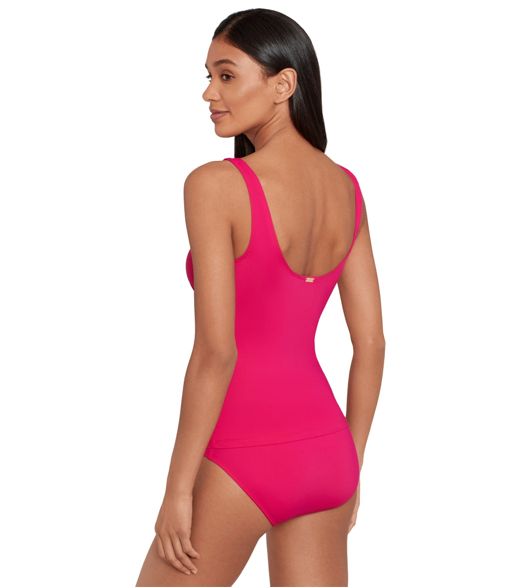 Lauren Ralph Lauren Women's Beach Club Solids Ruffle Tankini Top