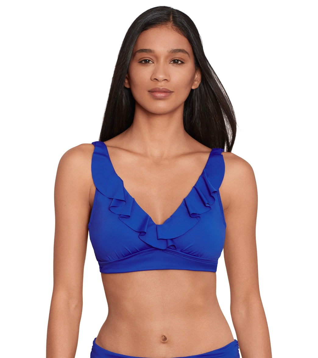 Lauren Ralph Lauren Women's Beach Club Solids Ruffle Underwire Bikini Top