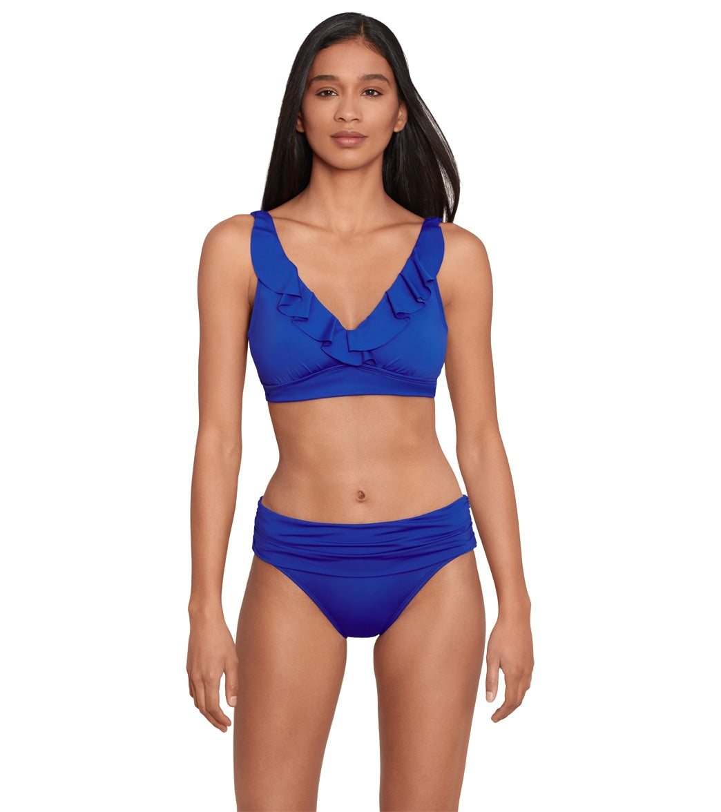 Lauren Ralph Lauren Women's Beach Club Solids Ruffle Underwire Bikini Top