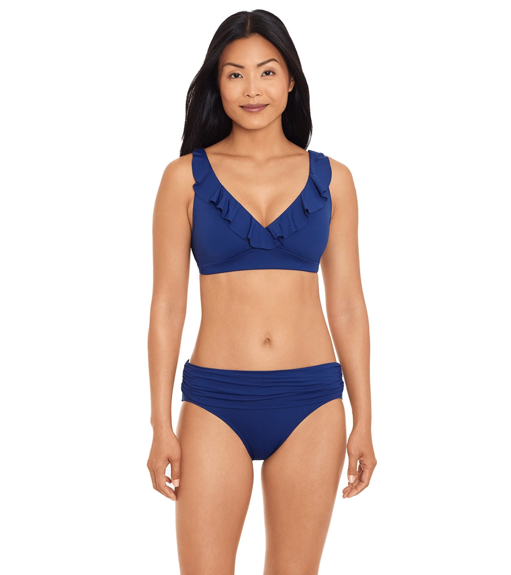 Lauren Ralph Lauren Women's Beach Club Solids Ruffle Underwire Bikini Top
