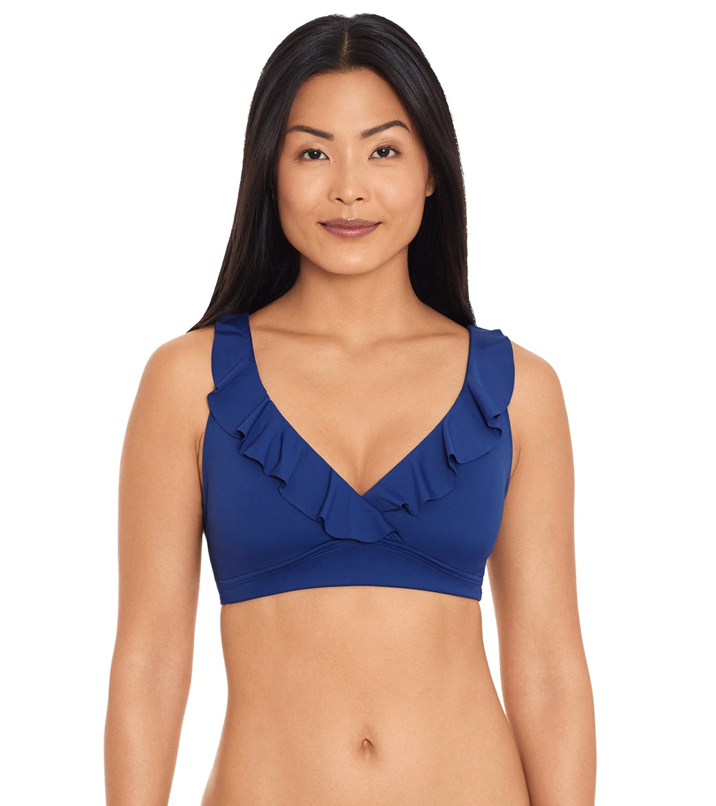 Lauren Ralph Lauren Women's Beach Club Solids Ruffle Underwire Bikini Top