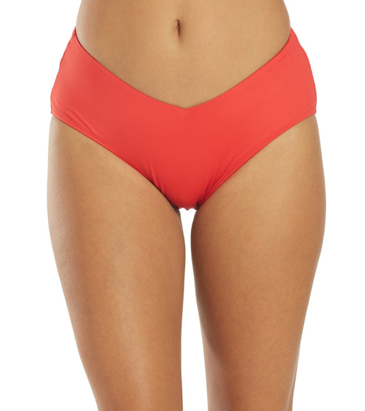 Lauren Ralph Lauren Women's Beach Club Mid Rise V Bikini Bottom
