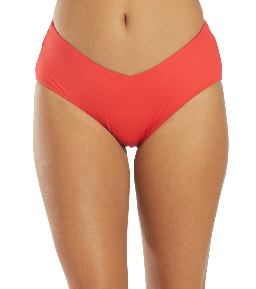 Lauren Ralph Lauren Women's Beach Club Mid Rise V Bikini Bottom