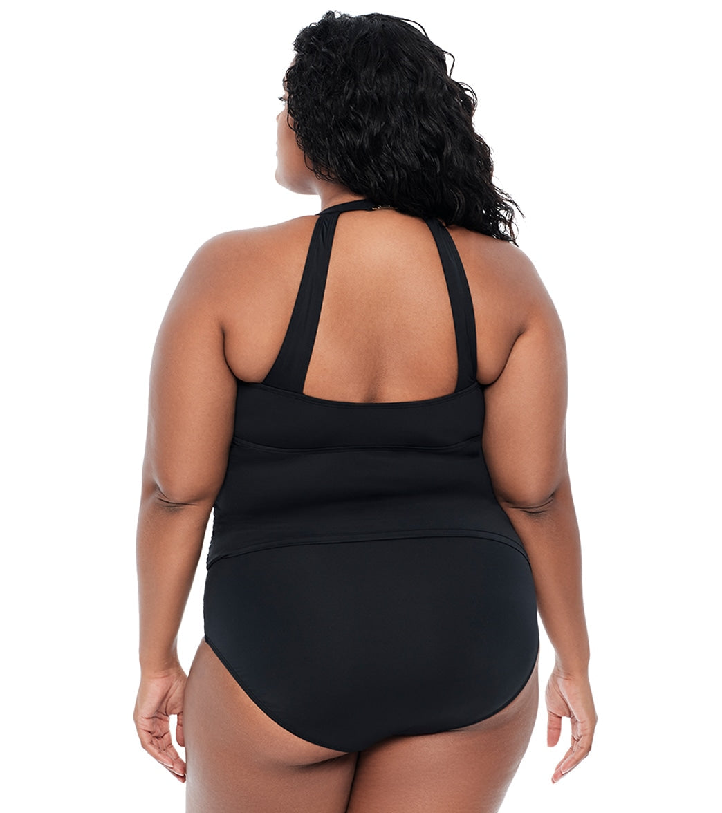 Lauren Ralph Lauren Women's Plus Size Beach Club Tankini Top