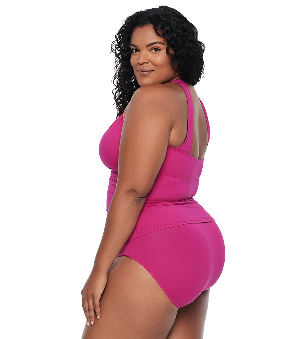 Lauren Ralph Lauren Women's Plus Size Beach Club Tankini Top