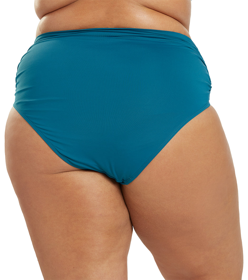 Anne Cole Women's Plus Size Shirred Bikini Bottom
