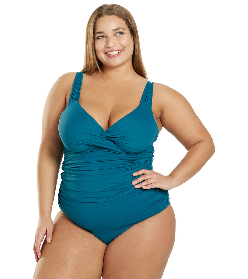Anne Cole Women's Plus Size Shirred Bikini Bottom