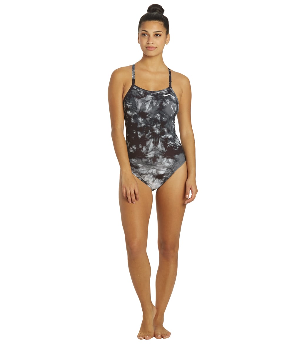 Nike Women's Hydrastrong Tie Dye Crossback One Piece Swimsuit