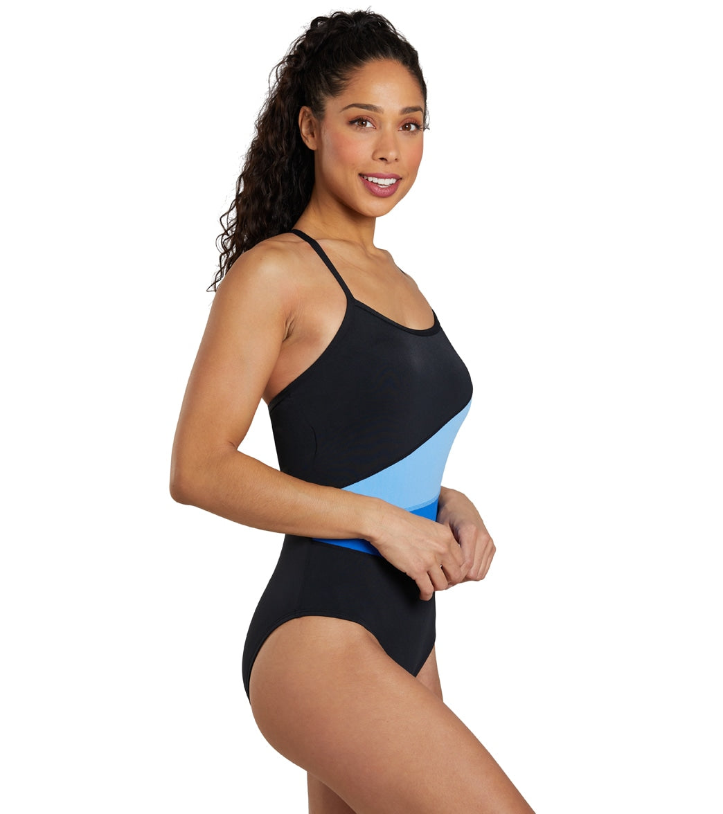 Dolfin Women's Aquashape Color Block Moderate One Piece Swimsuit