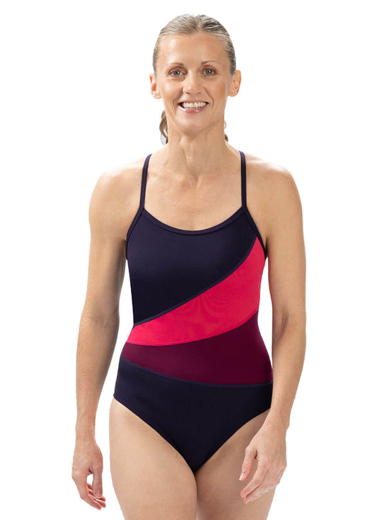 Dolfin Women's Aquashape Color Block Moderate One Piece Swimsuit