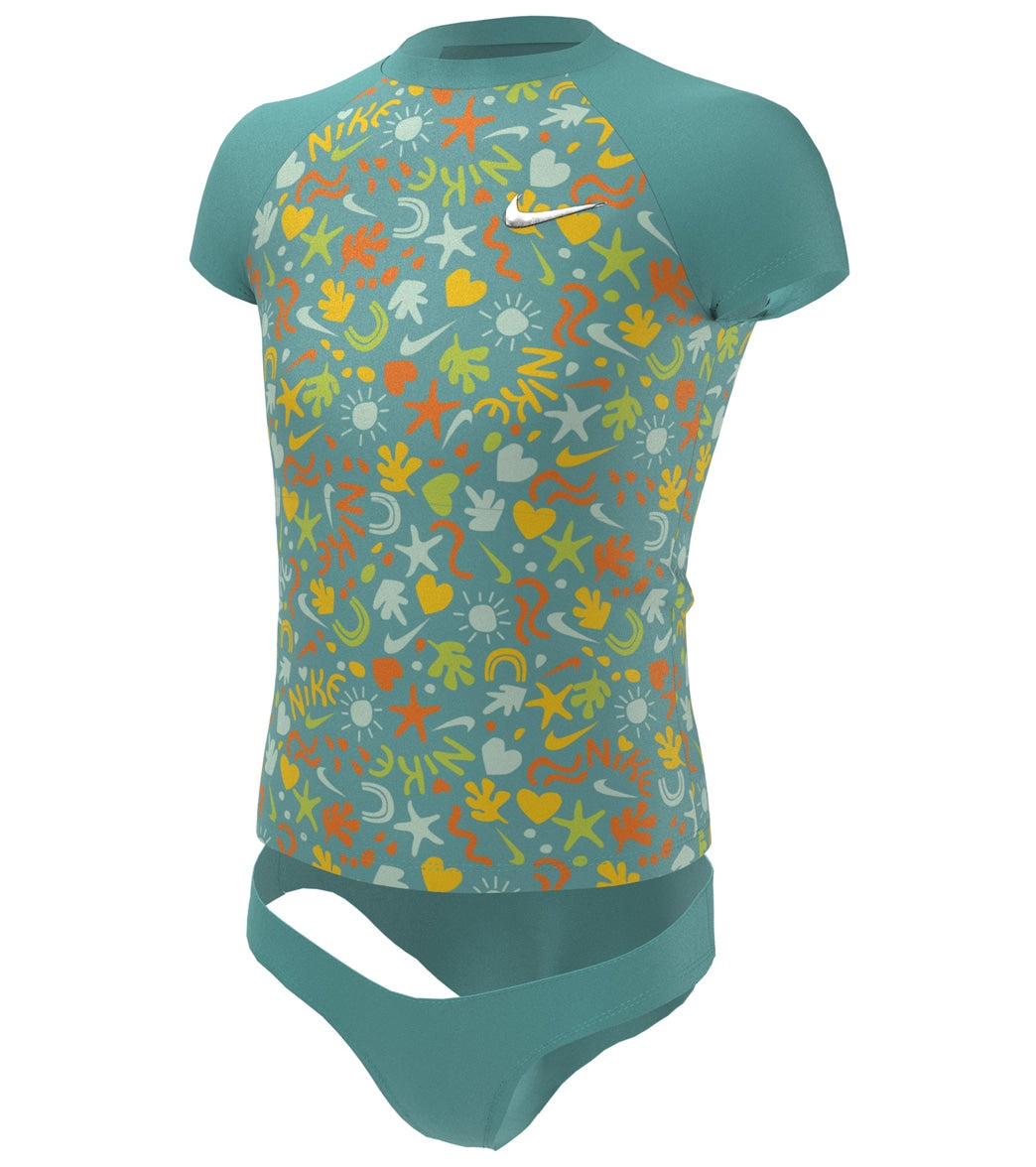 Nike Girls' Fun Forest Short Sleeve Top Bikini Set (Big Kid)