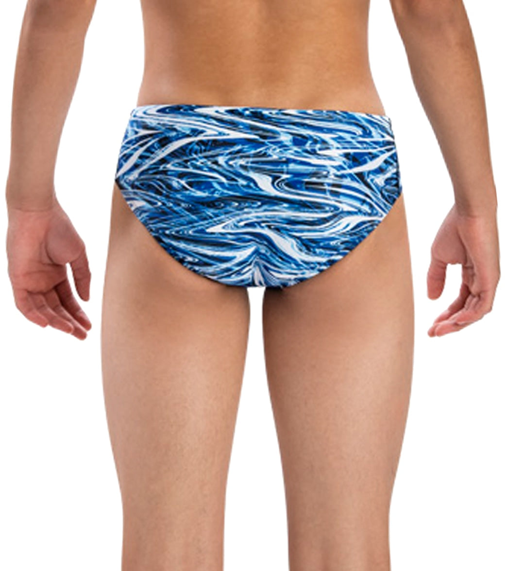Dolfin Men's Reliance Jet Stream All-Over Print Racer Brief Swimsuit