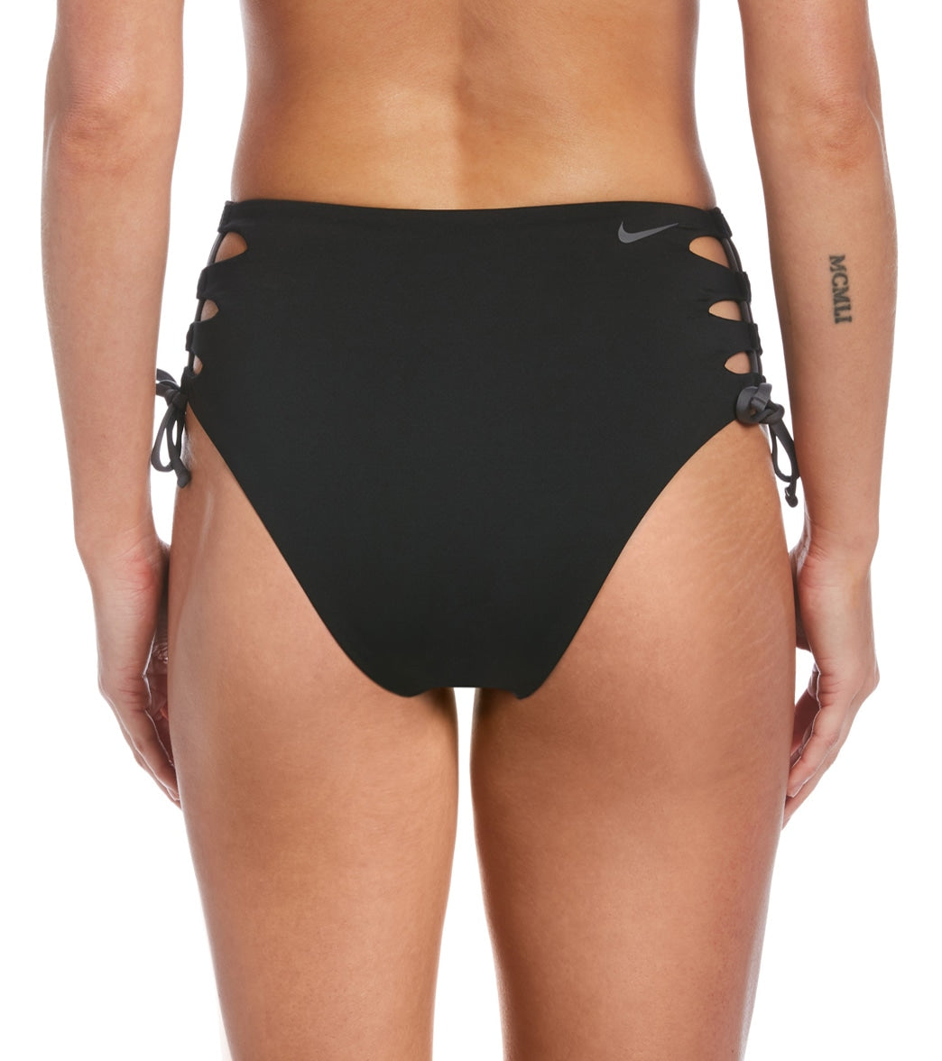 Nike Women's Solid Lace-Up High Waist Cheeky Bottom