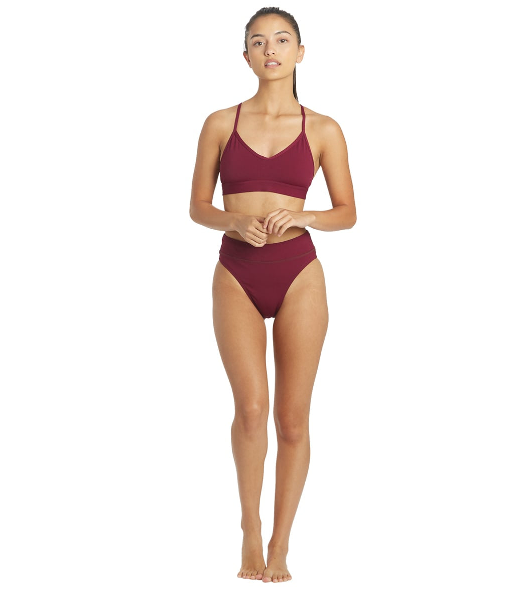 JOLYN Women's Mara Solid Bikini Top