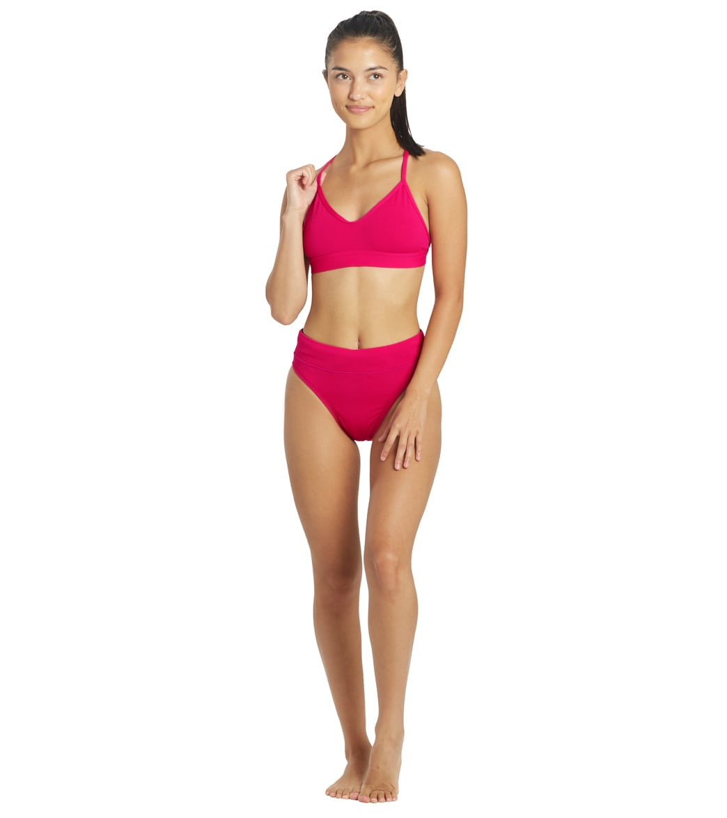 JOLYN Women's Mara Solid Bikini Top