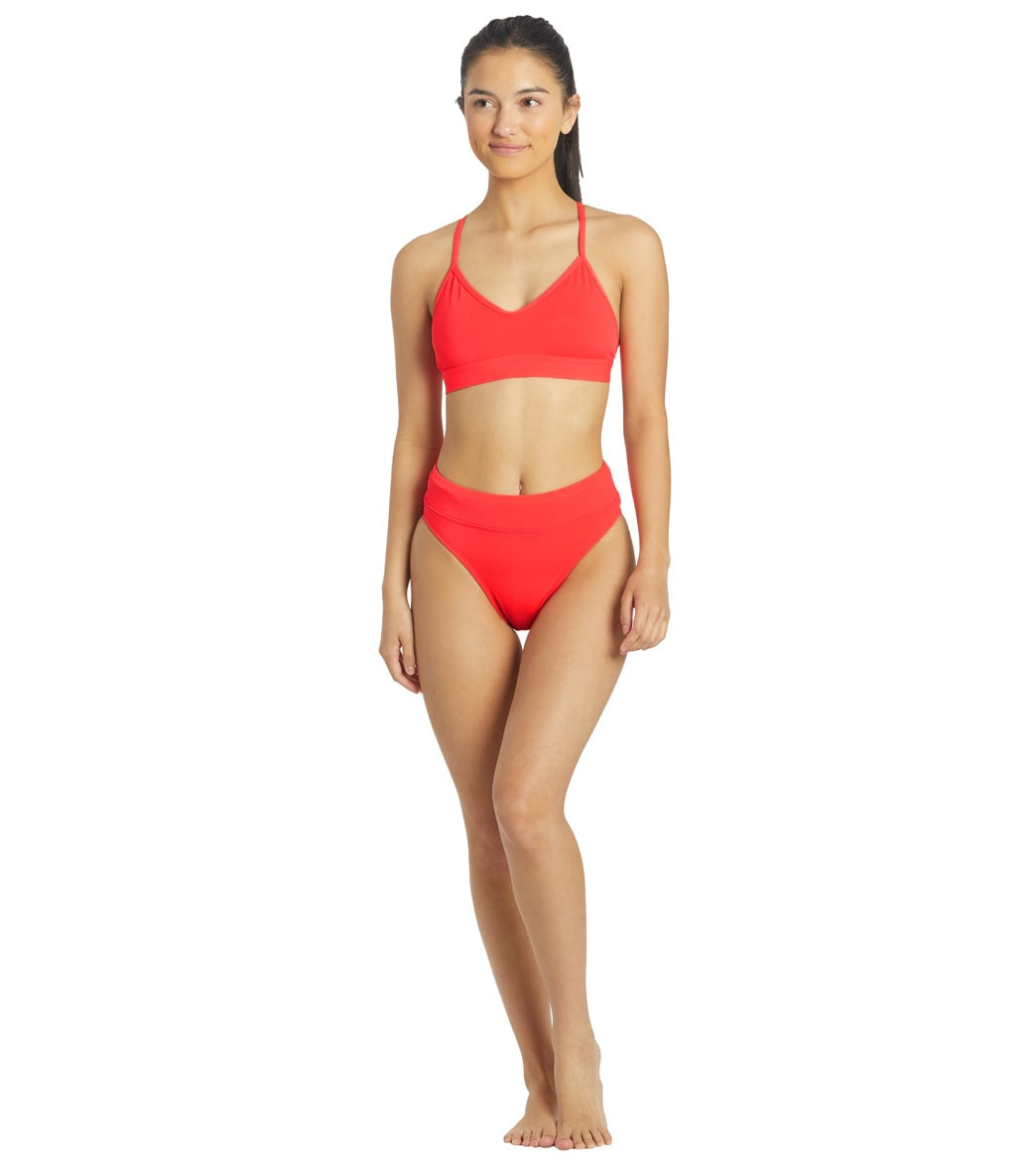 JOLYN Women's Mara Solid Bikini Top