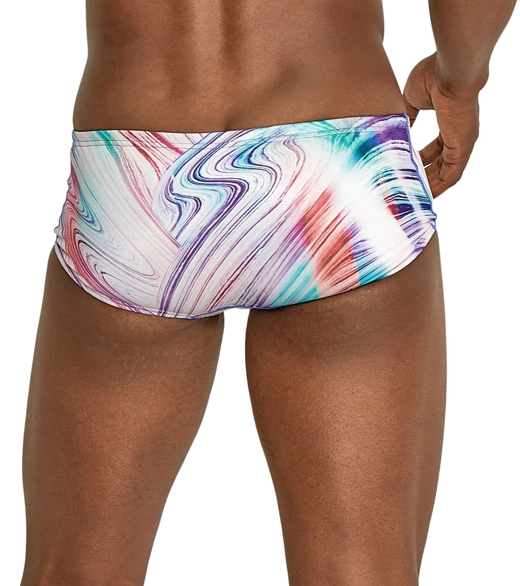 Speedo Vibe Men's Printed Euro Brief Swimsuit