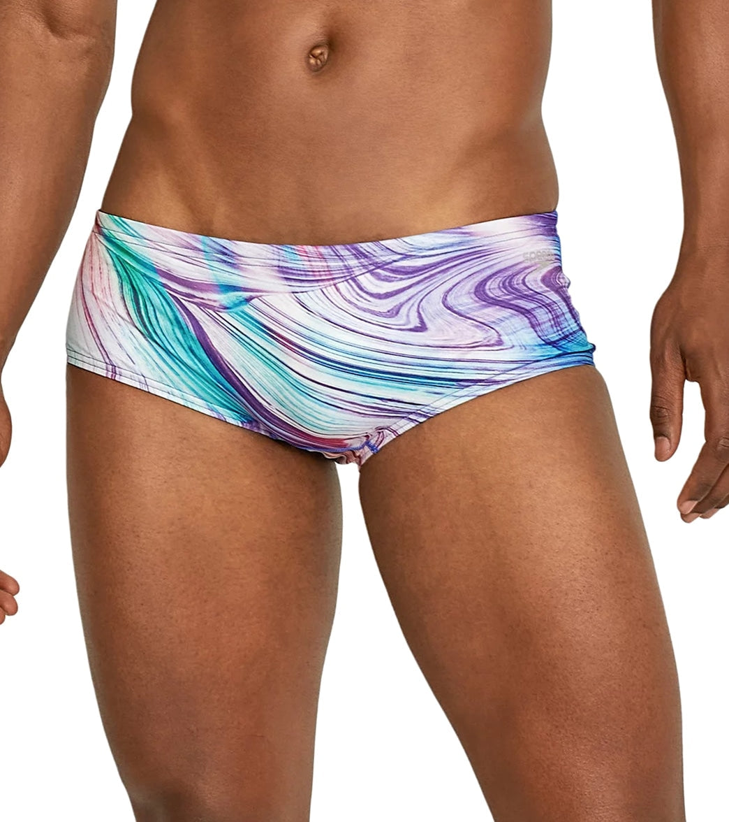 Speedo Vibe Men's Printed Euro Brief Swimsuit