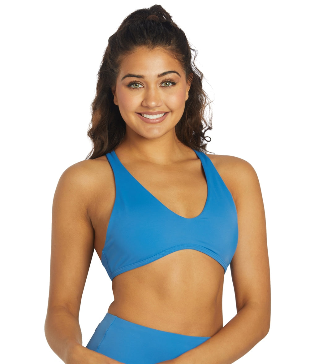 JOLYN Women's Aster Solid Racerback Bikini Top