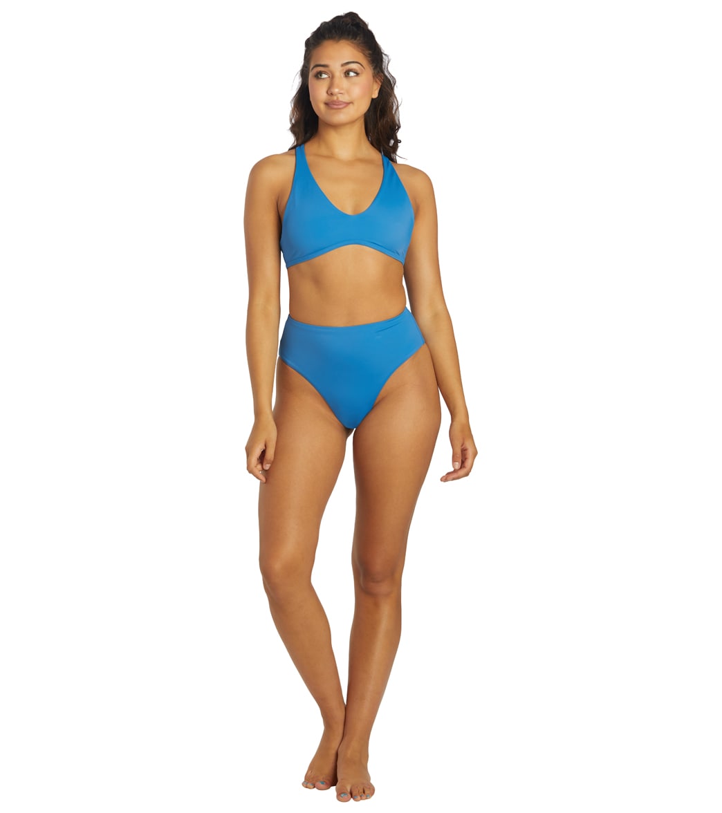JOLYN Women's Aster Solid Racerback Bikini Top