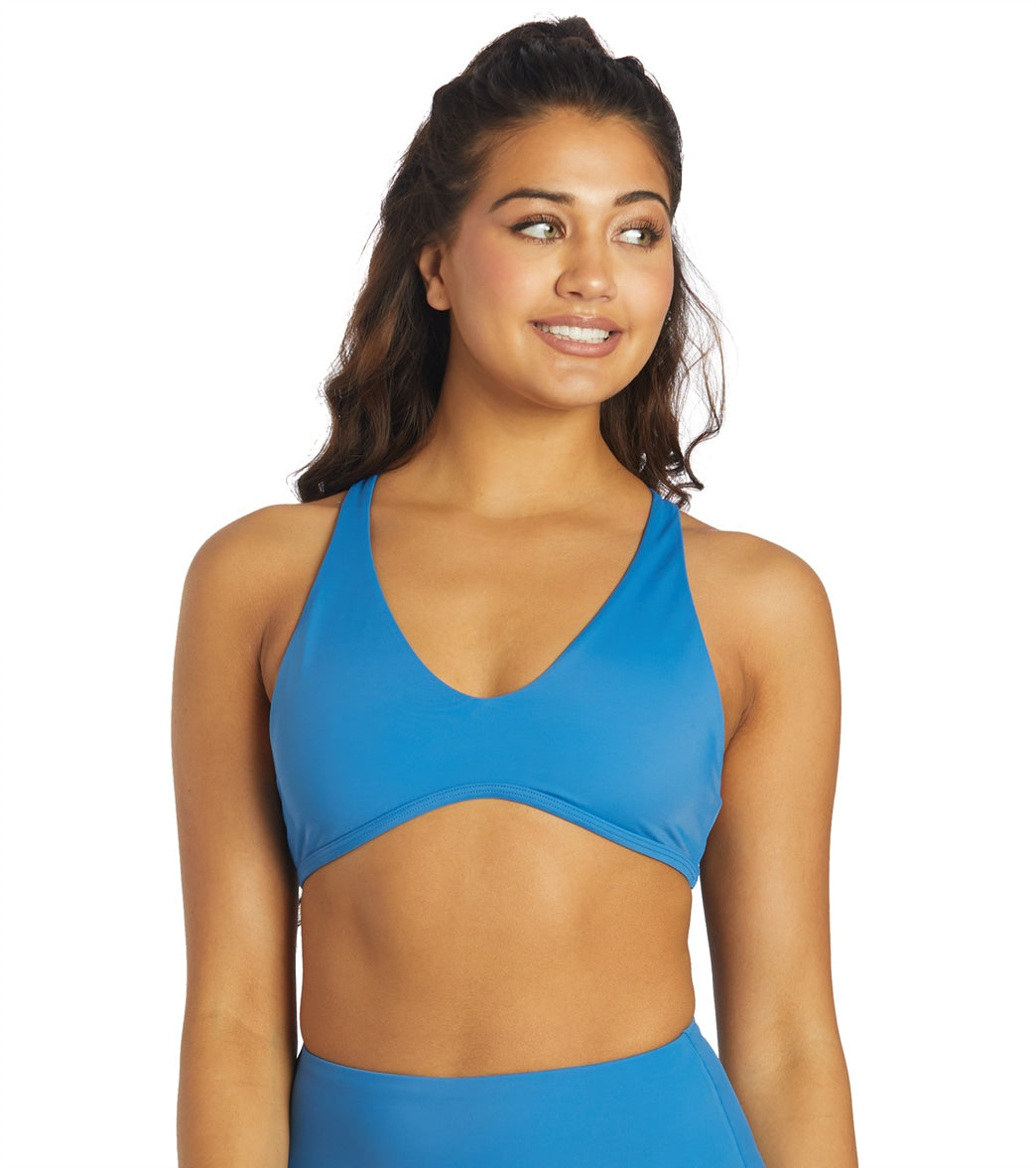 JOLYN Women's Aster Solid Racerback Bikini Top