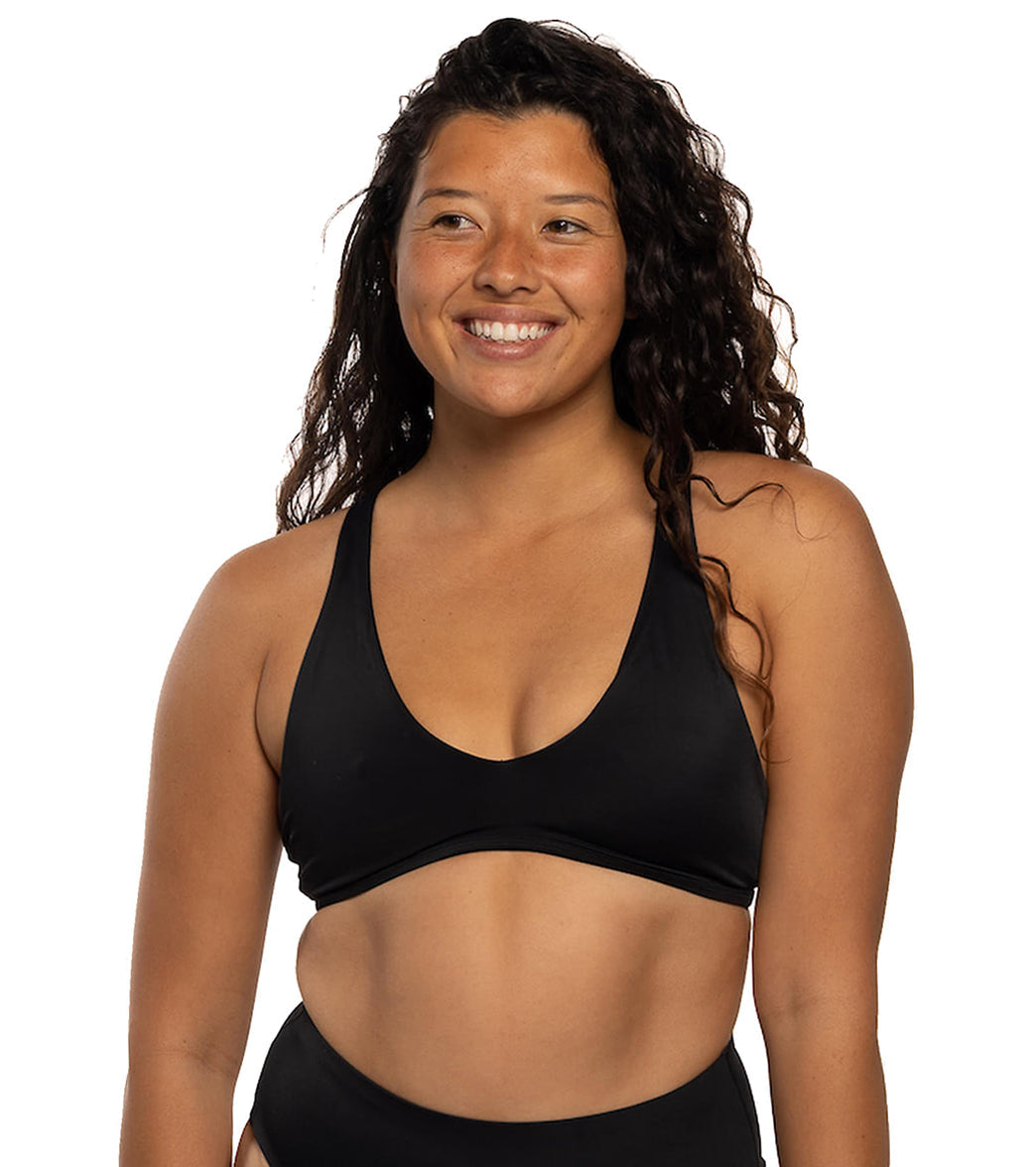 JOLYN Women's Aster Solid Racerback Bikini Top