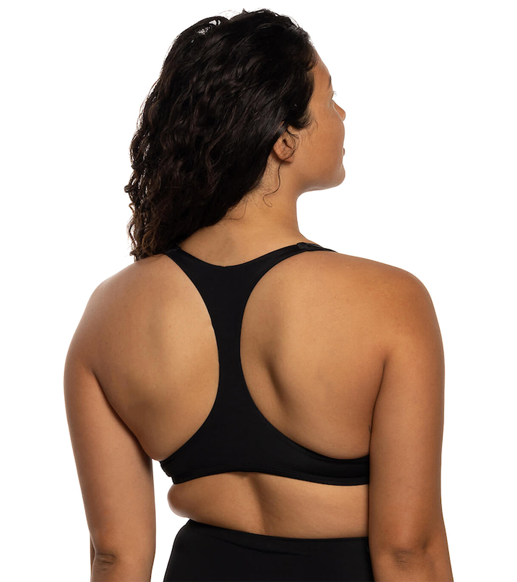 JOLYN Women's Aster Solid Racerback Bikini Top