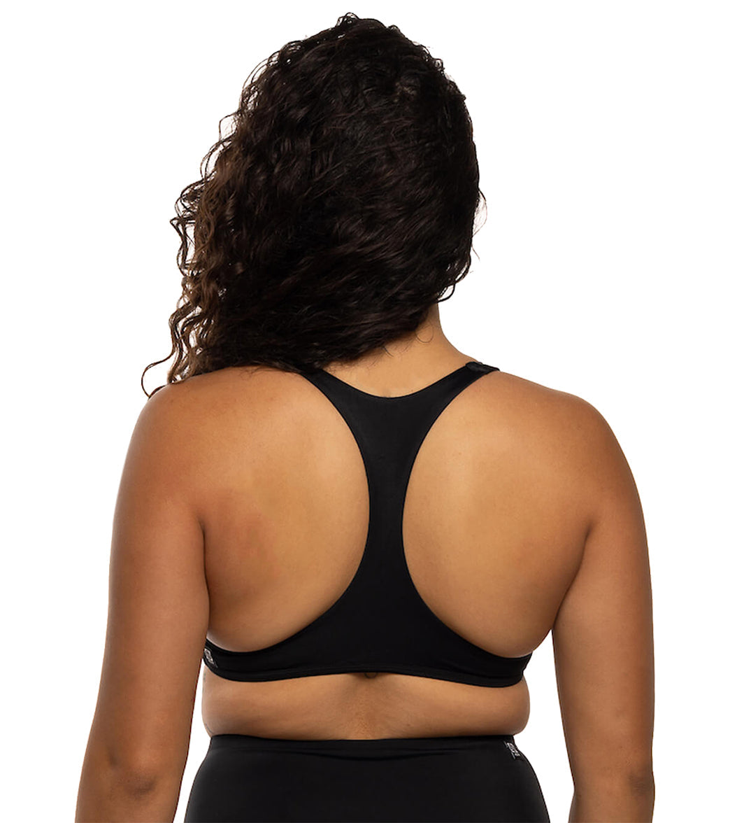 JOLYN Women's Aster Solid Racerback Bikini Top