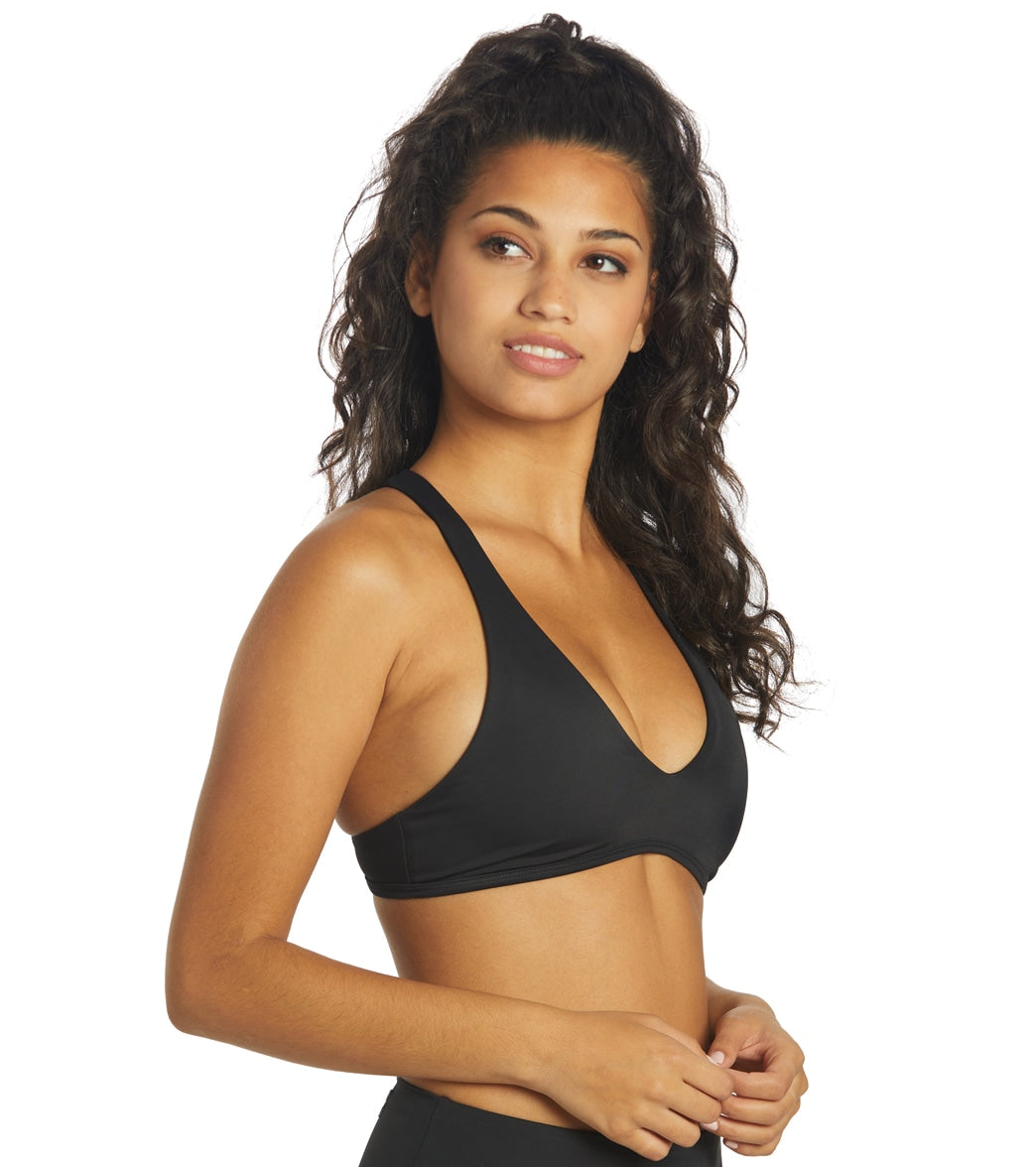 JOLYN Women's Aster Solid Racerback Bikini Top