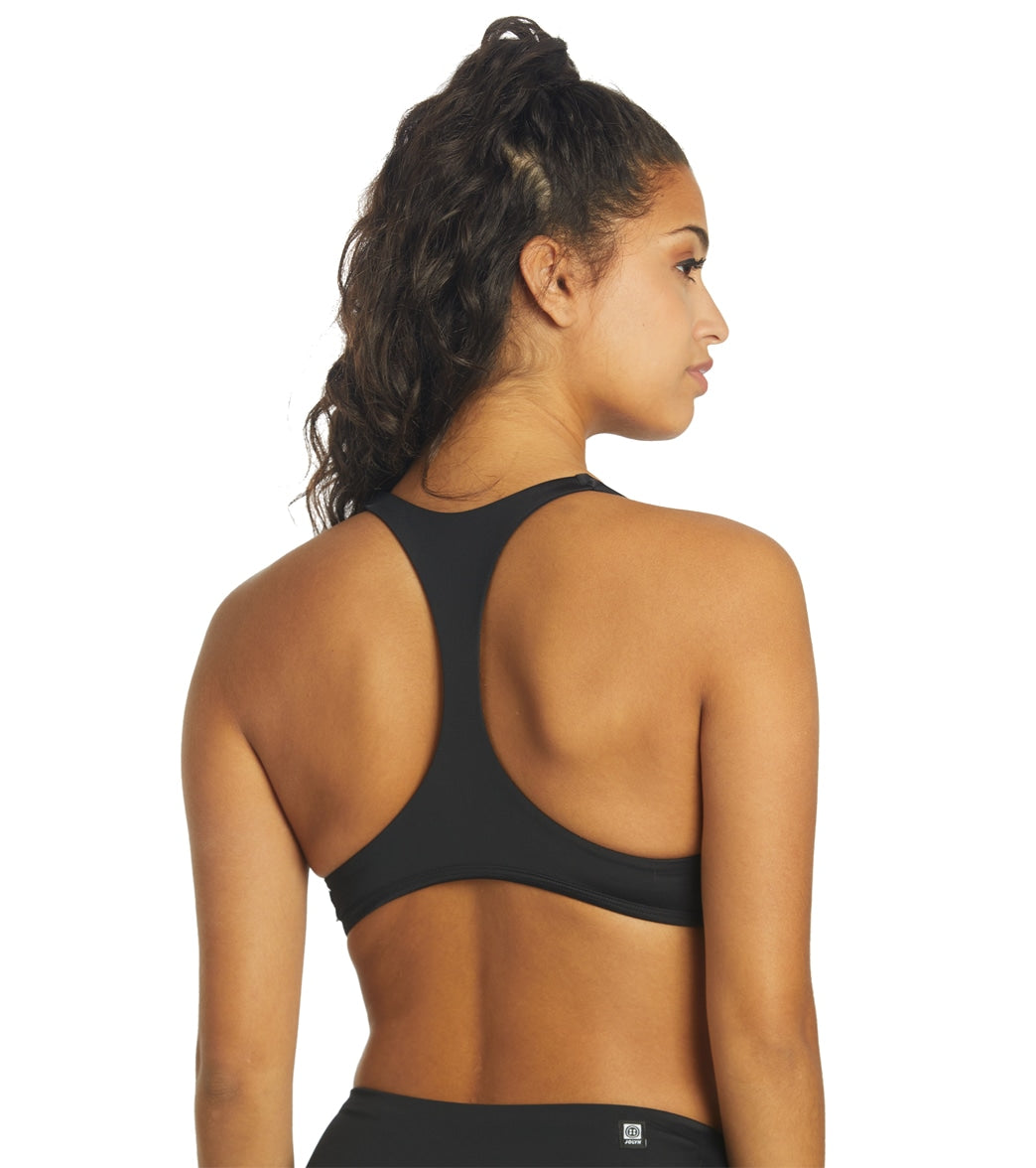 JOLYN Women's Aster Solid Racerback Bikini Top