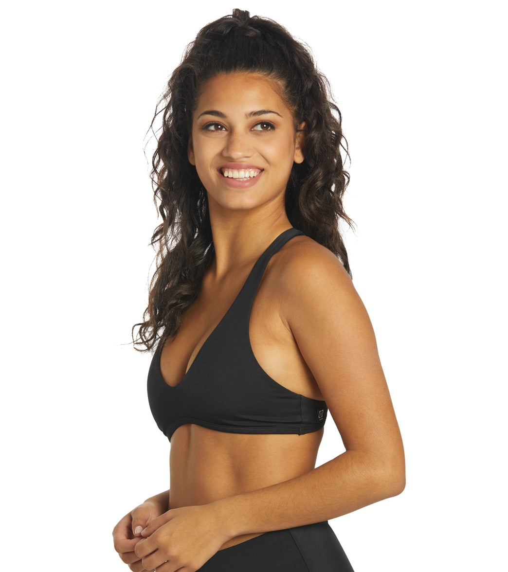 JOLYN Women's Aster Solid Racerback Bikini Top