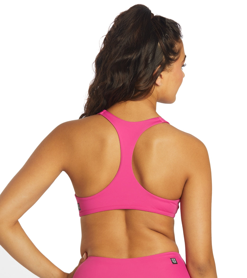 JOLYN Women's Aster Solid Racerback Bikini Top