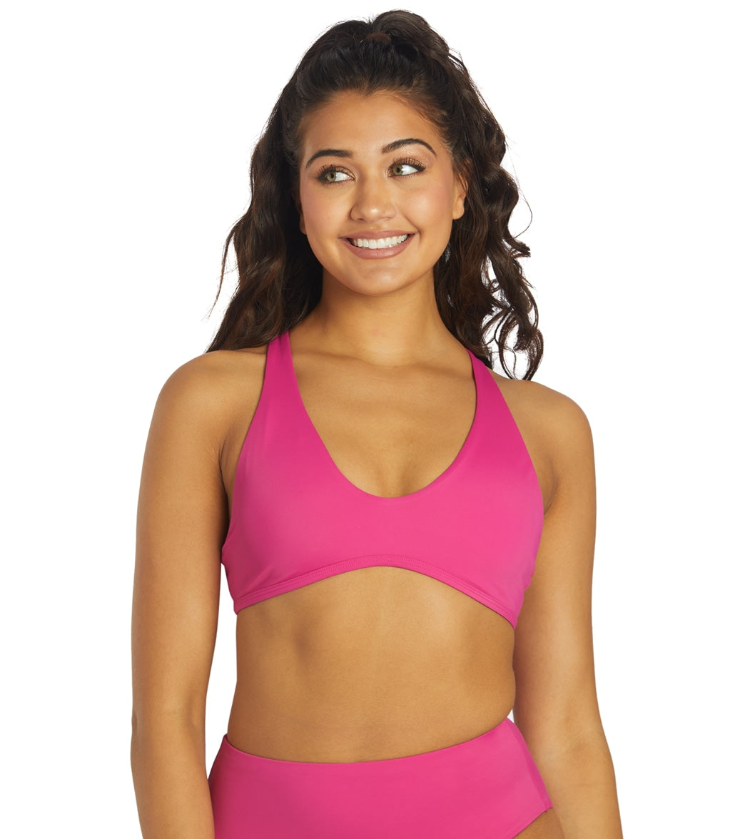 JOLYN Women's Aster Solid Racerback Bikini Top