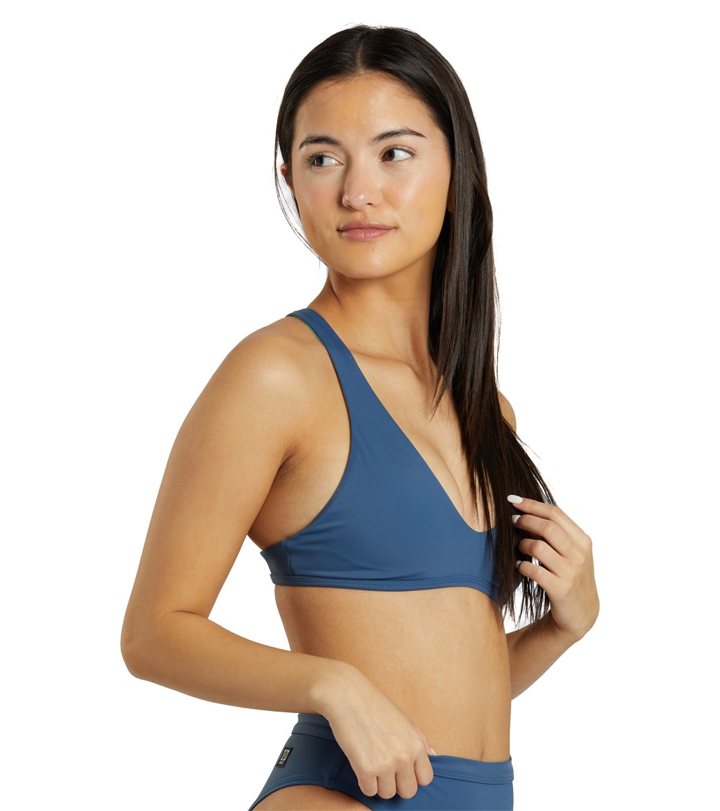 JOLYN Women's Aster Solid Racerback Bikini Top