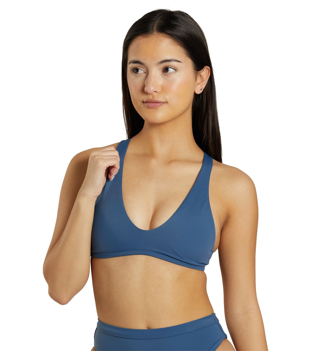 JOLYN Women's Aster Solid Racerback Bikini Top